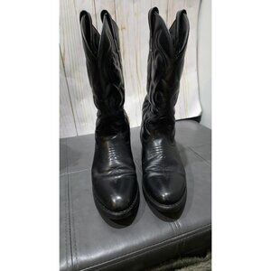 Mens Masterson Leather Western Boots RB915 Oil Chemical Black Size 7.5 D 7.5D